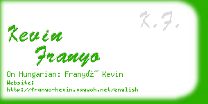 kevin franyo business card